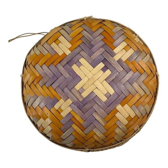 Basket African Winnowing Woven Reed Tray Kenya 8.5" Serving Centerpiece Storage - Picture 1 of 5